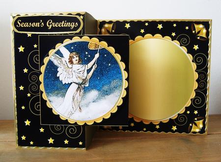 Christmas Angel Fold Back in Black by Kerry Sawyers
