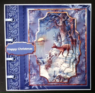 Deer Coming Down the Hill Card with Pyramid Layers by Kerry Sawyers