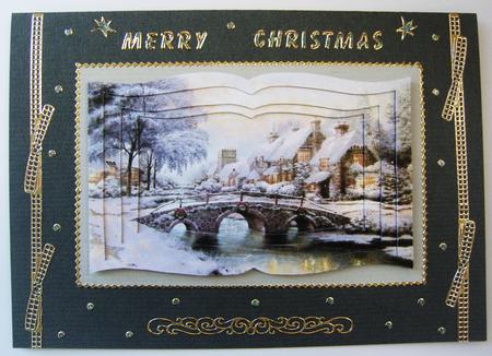Christmas Snow Bridge Tunnel Book Sheet by Kerry Sawyers