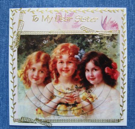 Best of Friends, Vintage Girls Oval Pyramids by Kerry Sawyers