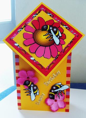 Bee on Flower Star Pyramid by Kerry Sawyers