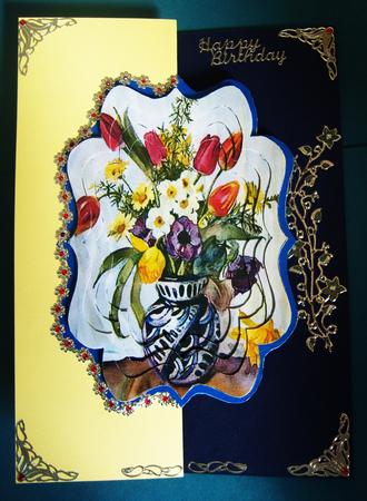 Vase of Wildflowers Fancy Bracket Tunnel Sheet by Kerry Sawyers