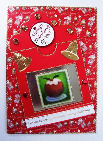 Giant Red Window Pocket Tag Card by Kerry Sawyers