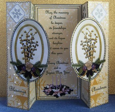 Golden Berries Double Fold Back Card by Kerry Sawyers