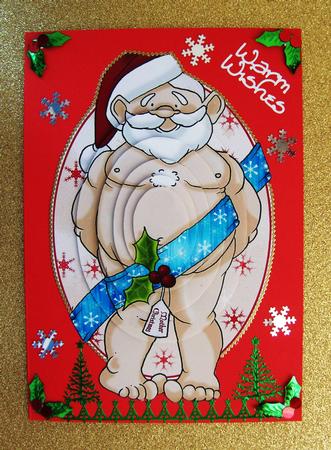 Cheeky Santa Doodles Pyramage by Kerry Sawyers