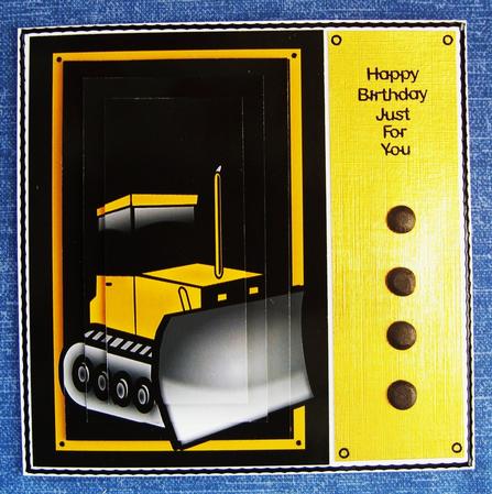 2 C6 Card Tractor Sheet Happy Birthday by Kerry Sawyers