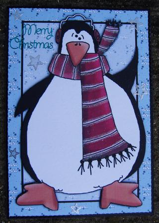 Penguin & Snowball Quick Card by Kerry Sawyers