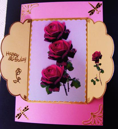 Serenenity Red Roses in Cream by Kerry Sawyers