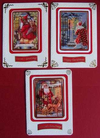 Vintage Santa Pyramid Toppers by Kerry Sawyers