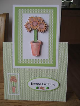 From the Heart Range - Over the Edge Sunflower Topiary by Kerry West