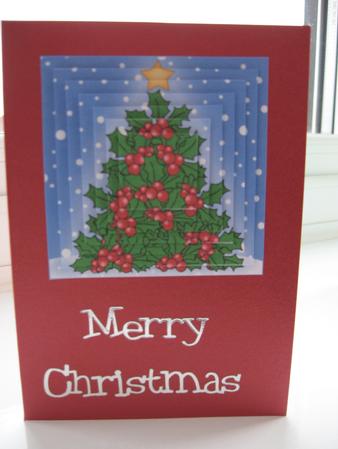 Christmas Holly Tree Pyramage Sheet by Kerry West