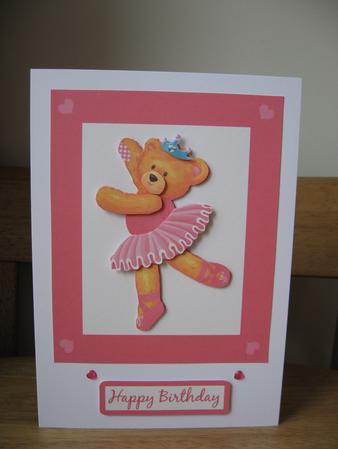Ballet Bear Topper with Decoupage by Kerry West
