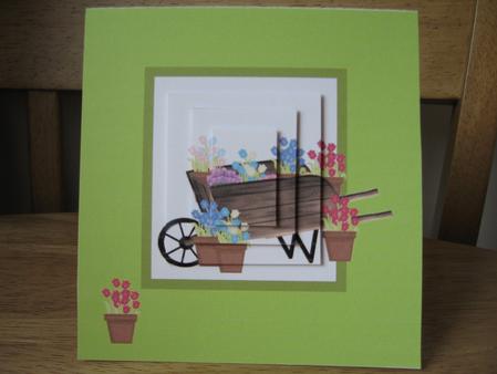 My Wheel Barrow Pyramid Project with Card Front by Kerry West