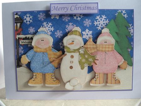 Snowman and Friends Topper and Decoupage by Kerry West