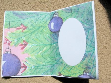 Purple Christmas Tree Baubles Insert by Kerry West