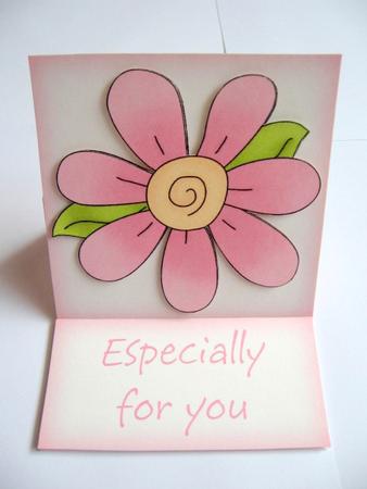Pretty Floral 5 Minute Easel Card by Kerry West