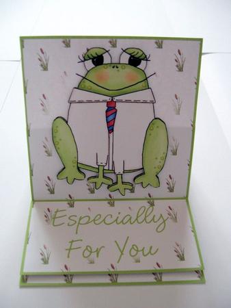 Cute Little Frog 5 Minute Easel Card by Kerry West