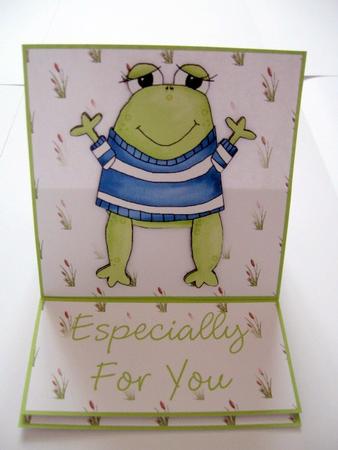 Cute Little Frog 5 Minute Easel Card by Kerry West