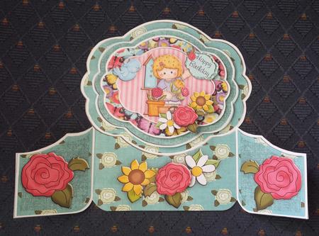 Girl with Flowers Various Occasions Gatefold Mini Kit by Keryl Horwath