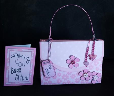 3D Pretty Pastel Flowers Handbag Treat or Favour Box Kit by Keryl Horwath