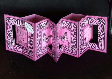 3D Animal Print & Butterfly Accordian Swing Card by Keryl Horwath