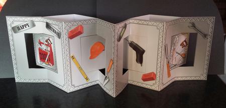 3D DIY Handyman Tools Accordion Swing Card by Keryl Horwath