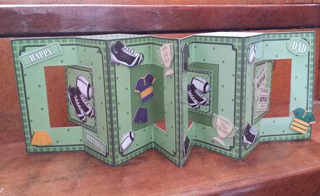 3D Sport Rugby Accordion Swing Card by Keryl Horwath