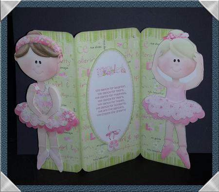 Ballet Shaped Tri Fold Card Kit by Keryl Horwath
