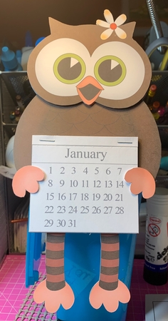 3D on the Shelf Everlasting Calendar Kit - Little Hoot Owl by kim chappell