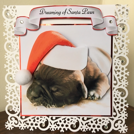 Yule Tide Magic - Christmas Pug Puppy + Insert & Tag by KiJu KiJu