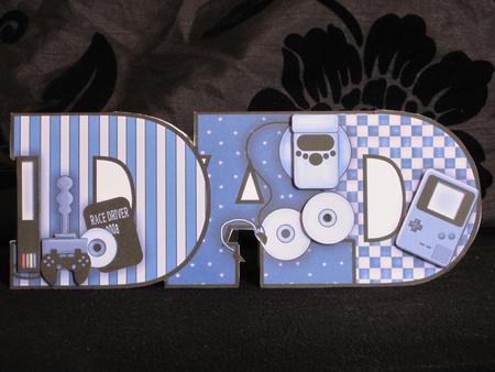 Gadget Dad Shape Card or Topper with Decoupage by KiJu KiJu