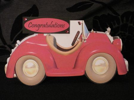 A Car Shaped Card for the Girls by KiJu KiJu
