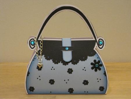 Ditsy Daisy Handbag Shaped Treat or Favour Box Sheet 1 by KiJu KiJu