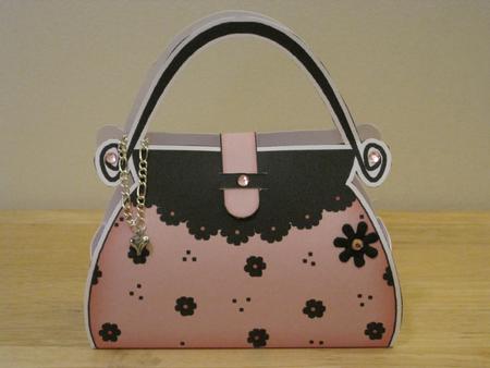 Ditsy Daisy Handbag Shaped Treat or Favour Box Sheet 1 by KiJu KiJu