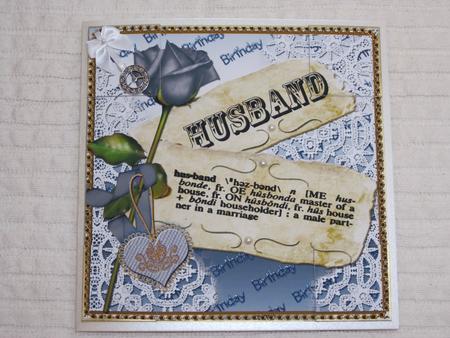 Grey Rose Husband Def Birthday 8inch Picture Sheet by KiJu KiJu