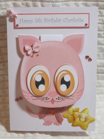 Cat Flip-up Card - Pink by KiJu KiJu