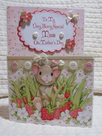 Berry Special Mothers Day Mouse with Decoupage by KiJu KiJu