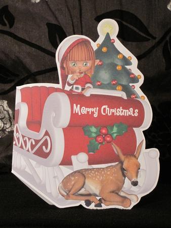 Sleigh Shaped Card by KiJu KiJu
