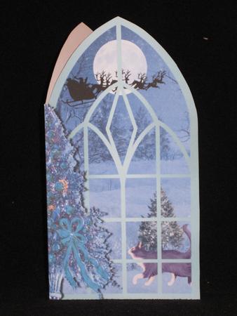 Christmas Window Quick Shape Card by KiJu KiJu