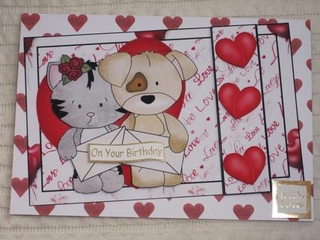 Red Hearts Backing Paper 3 by KiJu KiJu