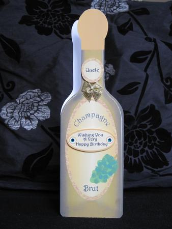 Bottle of Champagne Card Template Design Sheet by KiJu KiJu
