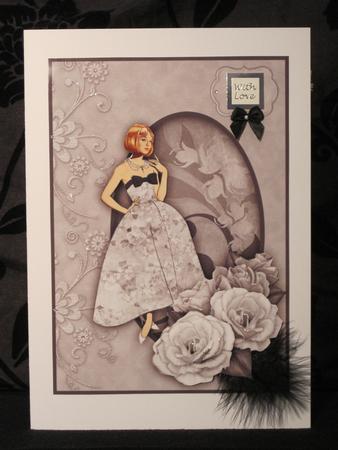 A4 Elegant Lady & Roses in Black & White Part 1 by KiJu KiJu