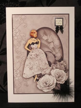 A4 Elegant Lady & Roses in Black & White Part 2 by KiJu KiJu