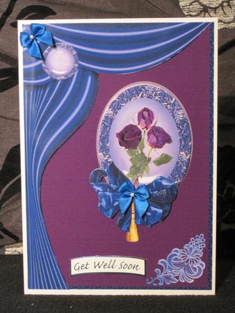 Theatrical Purple Roses on a Cameo by KiJu KiJu