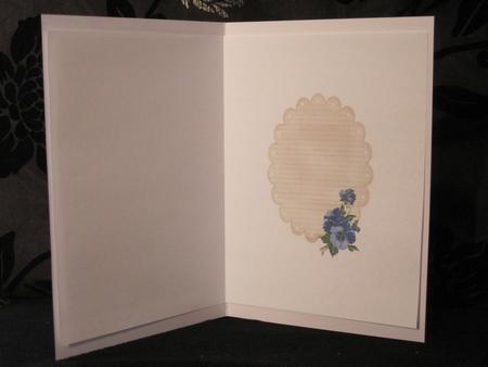 Blue Pansies and Faded Papers - Insert Sheet by KiJu KiJu