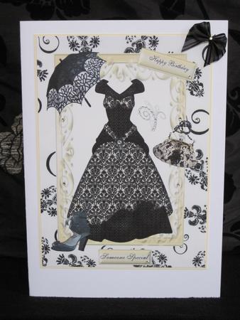 Gorgeous Black/cream Vintage Ladies Accessories A4 Topper by KiJu KiJu