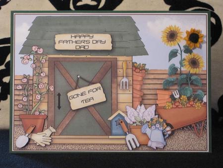 Gone for Tea Gardening Decoupage, Birthday by KiJu KiJu