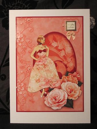 A4 Elegant Lady & Roses in Peachy Pink Part 2 by KiJu KiJu