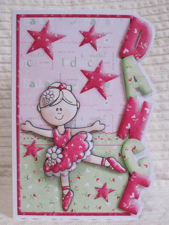 Over the Side Ballet Dance with Decoupage by KiJu KiJu
