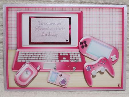 Girly Games & Gadgets Topper and Decoupage by KiJu KiJu